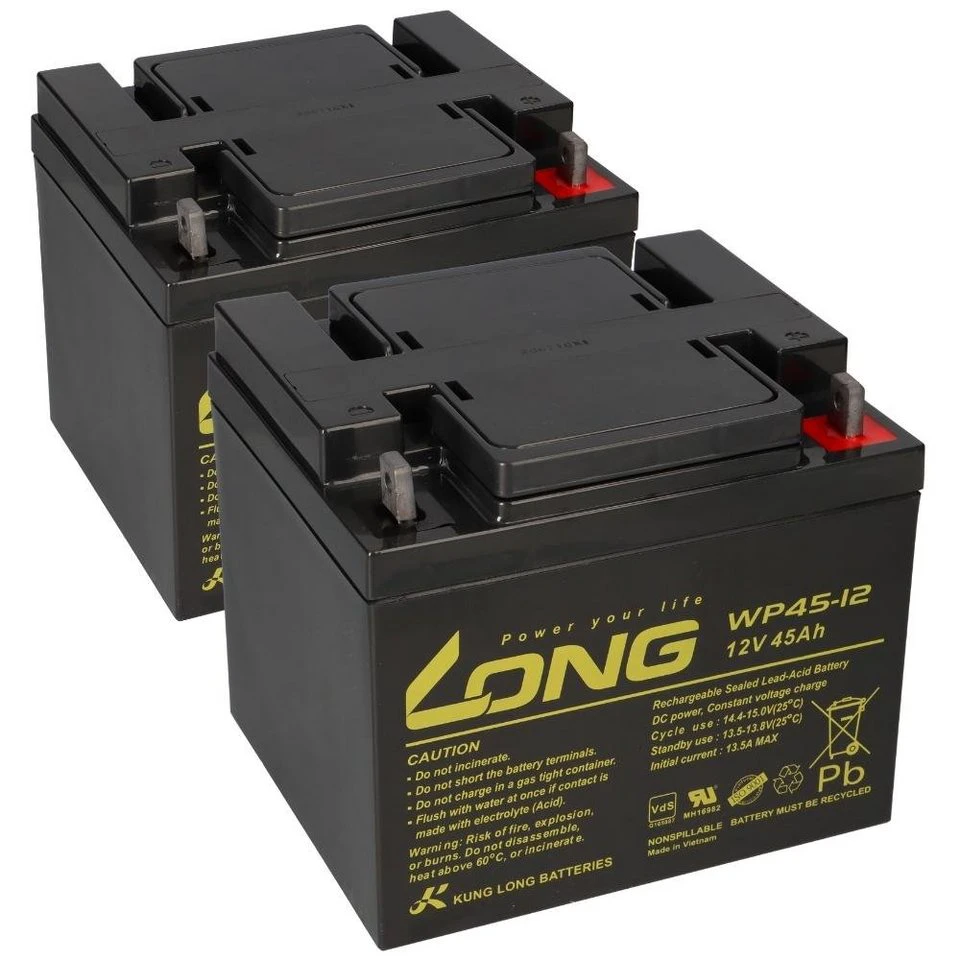 Kung Long Akku WP45-12 2x 12V 45Ah AGM Bleigel VDS M6