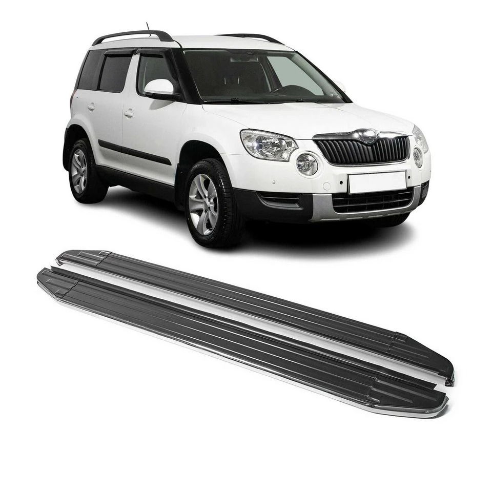 OMAC Trittbretter für Skoda Yeti 2009-2024 Aluminium 2-teilig ABE