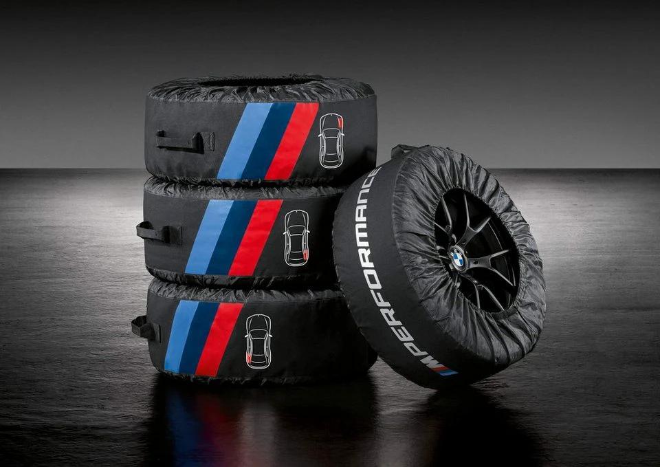 BMW M Performance Reifentaschen 17 bis 22 Zoll mit Tragegriff Set aus vier Taschen