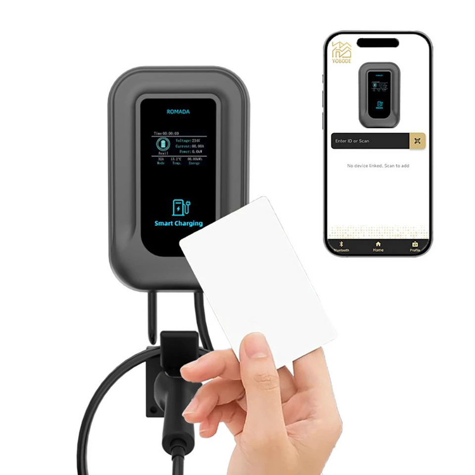 Tekoo Elektroauto-Ladestation 7kW 1-phasig Typ 2 Kabel 5m App RFID Wallbox IP55
