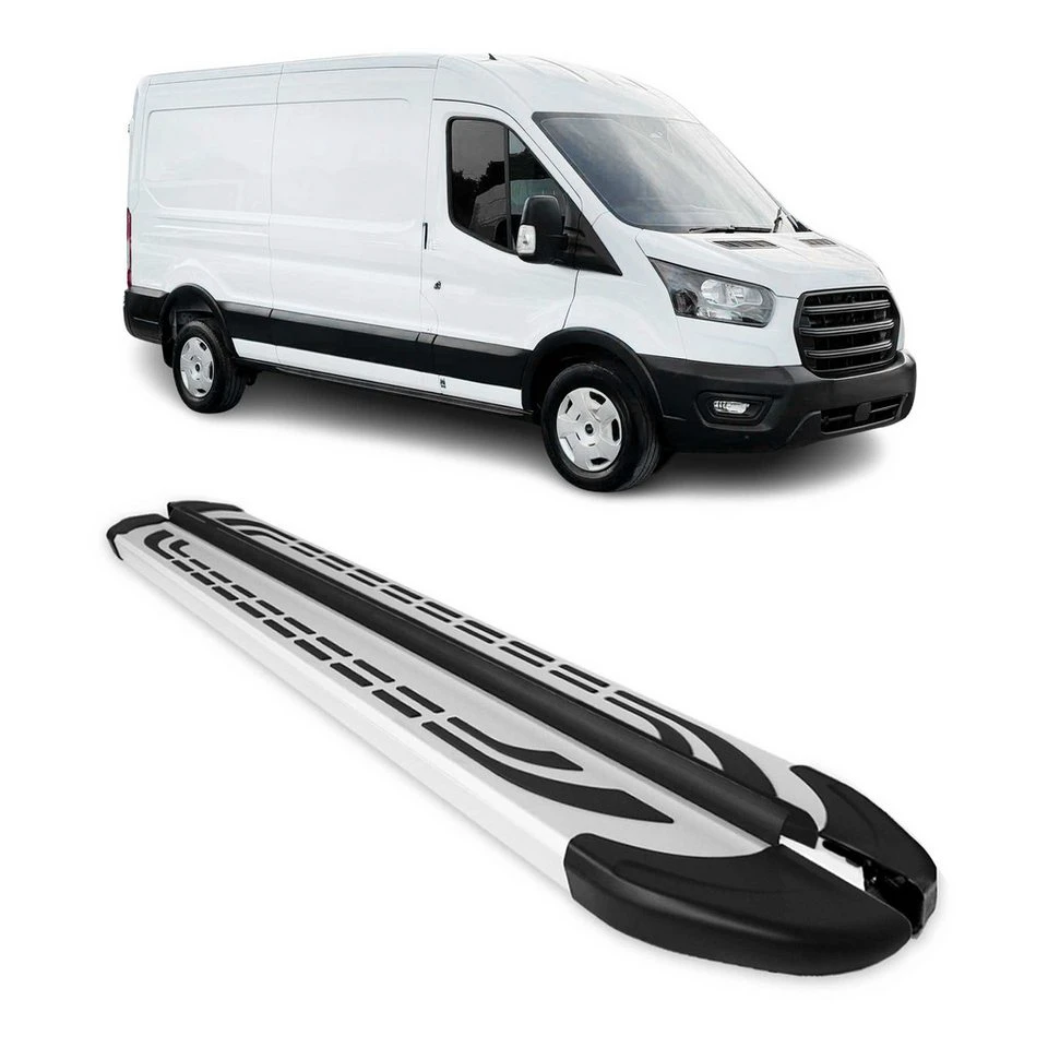 OMAC Trittbretter Ford Transit 2014-2025 L3 Aluminium 2x rutschfest