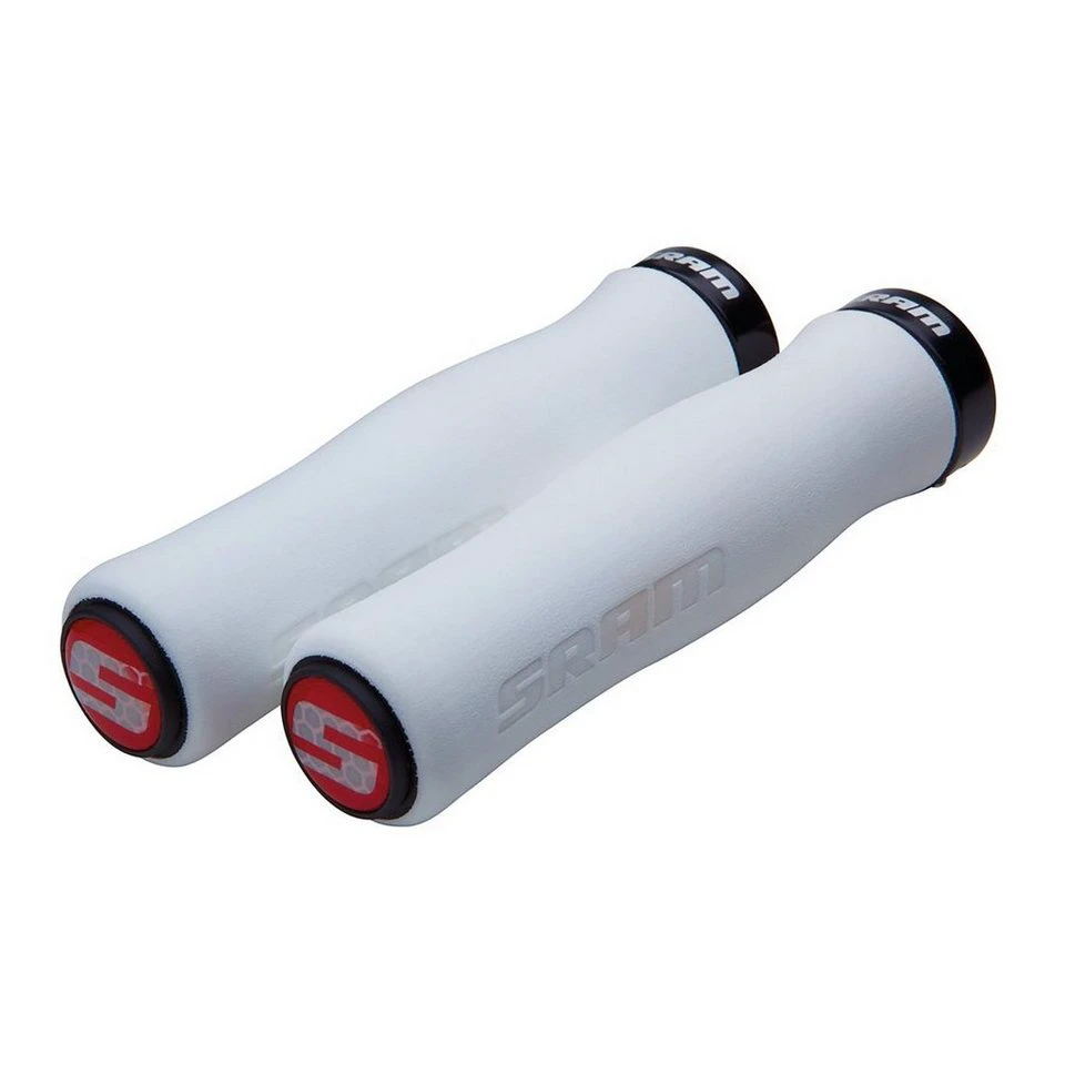 SRAM Ergo-Schraubgriffe 00.7915.068.090 Schaumstoff 129 mm Single Clamp weiß 1 Paar