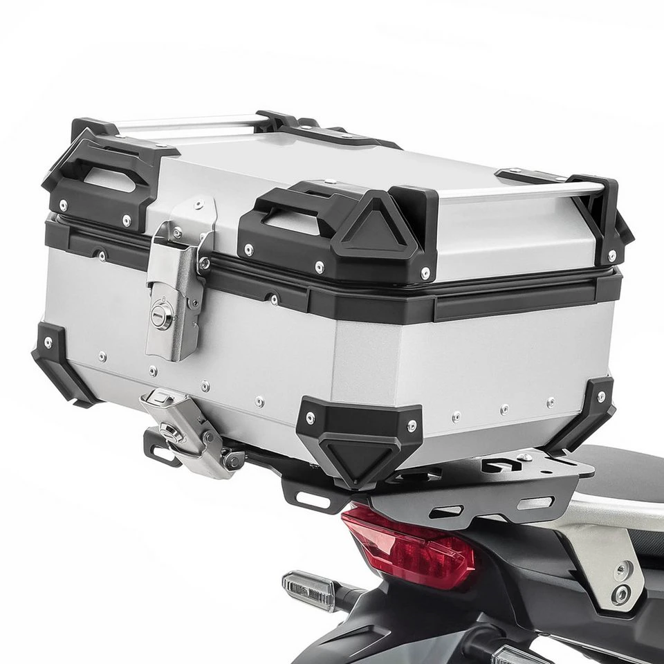 Bagtecs XB22 Aluminium Topcase Motorrad 22 Liter silber