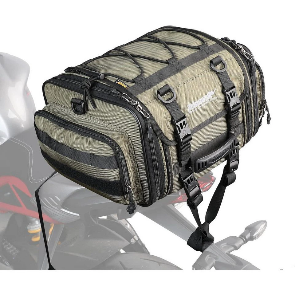 Rhinowalk Motorrad-Sitztasche 19-26L wasserdicht erweiterbar mit Schultergurt