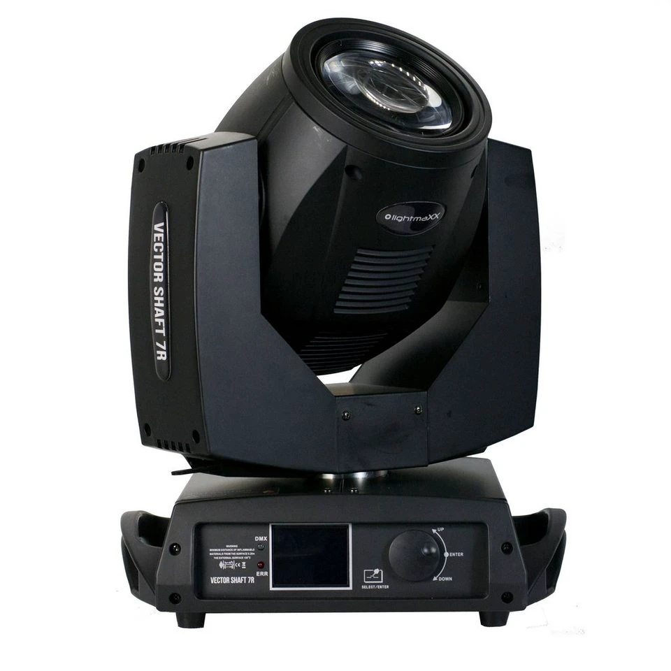 lightmaXX VECTOR Shaft 7R LED Moving Head 230 Watt Beam 17 Gobos 14 Farben