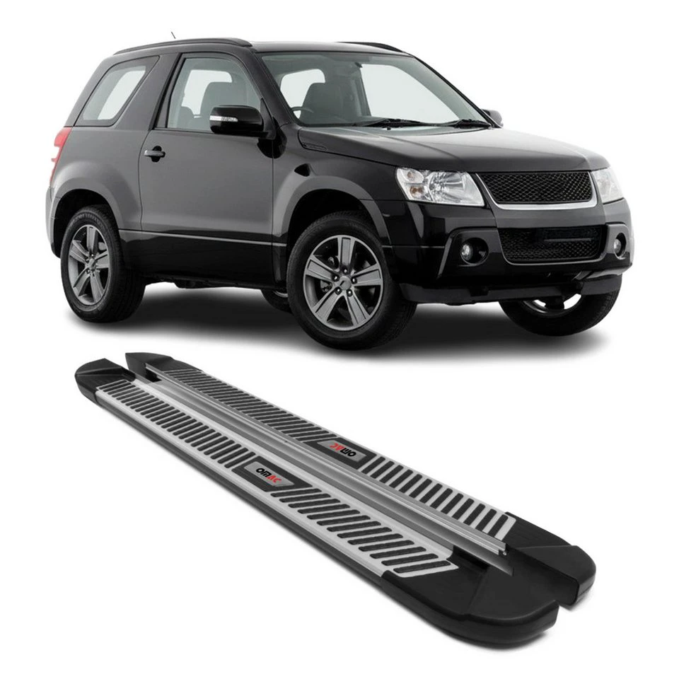 OMAC Trittbretter Suzuki Grand Vitara 3tür 2005-2015 Aluminium 2-tlg. rutschfest