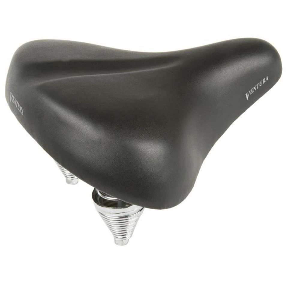 Ventura Fahrradsattel mit verchromten Zug- und Druckfedern Sattelkloben 262 x 240 mm
