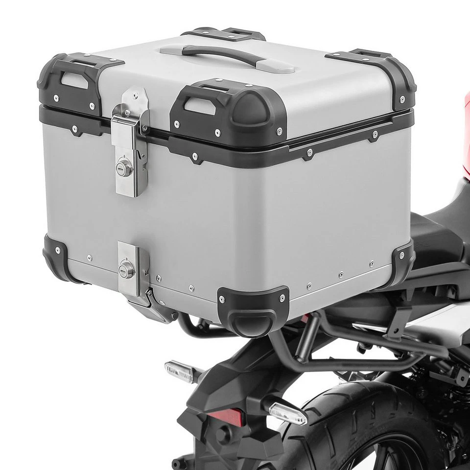 Bagtecs XS55 Aluminium Topcase Motorrad 55 Liter silber