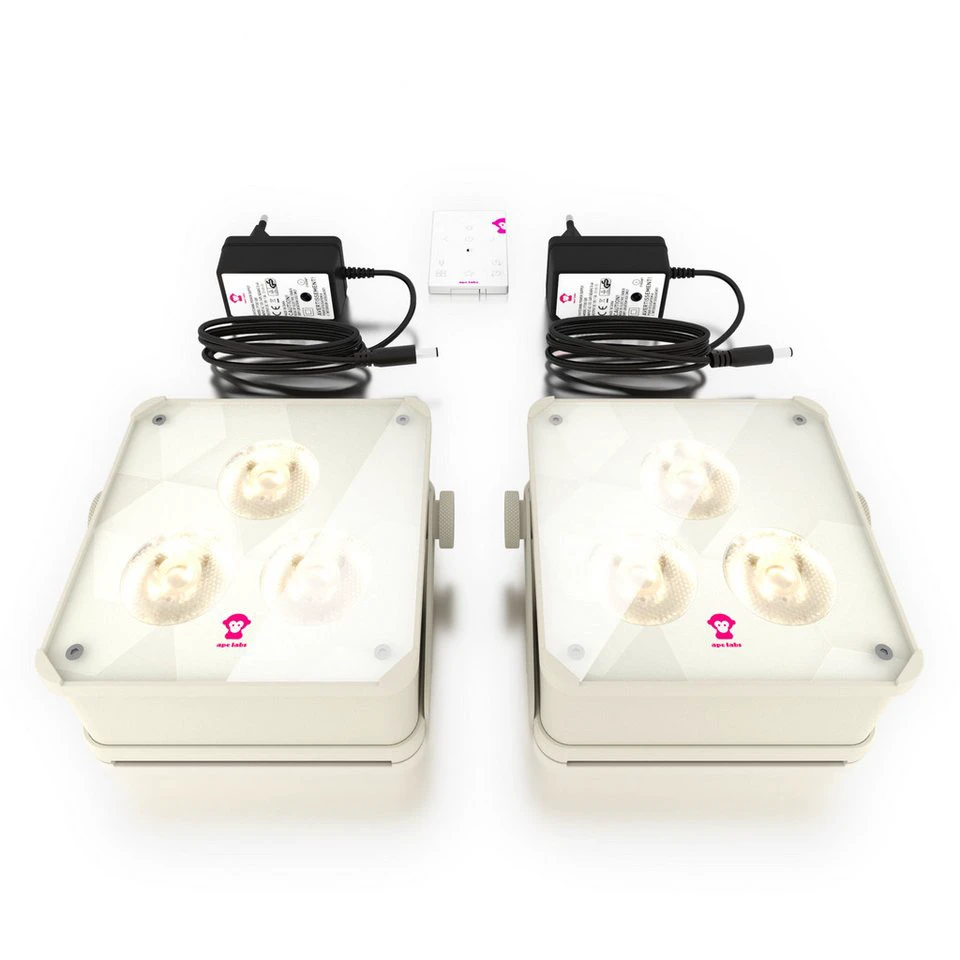 Ape Labs ApeLight Maxi V2 Set of 2 Creme-Weiß akkubetriebener LED-Scheinwerfer