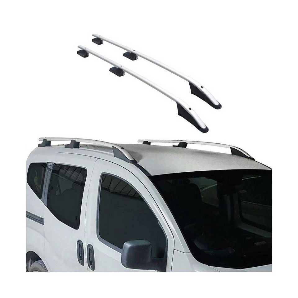 OMAC Dachträger Alu Dachreling Ford Transit 2014-2025 kurzer Radstand Grau 2-St
